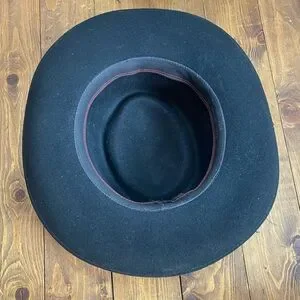 Golden gate hat co black wool cowgirl hat size medium Golden Gate Hat Co 100% Wool Black Western Aztec Size SMALL  main image 3